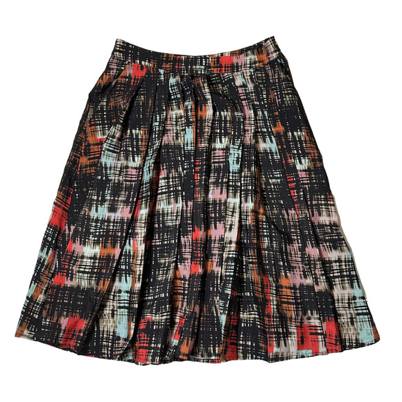 Fynn and Rose Anthropologie Multi-Colored Skirt with Side Zip and Pockets size 6 - Picture 2 of 8